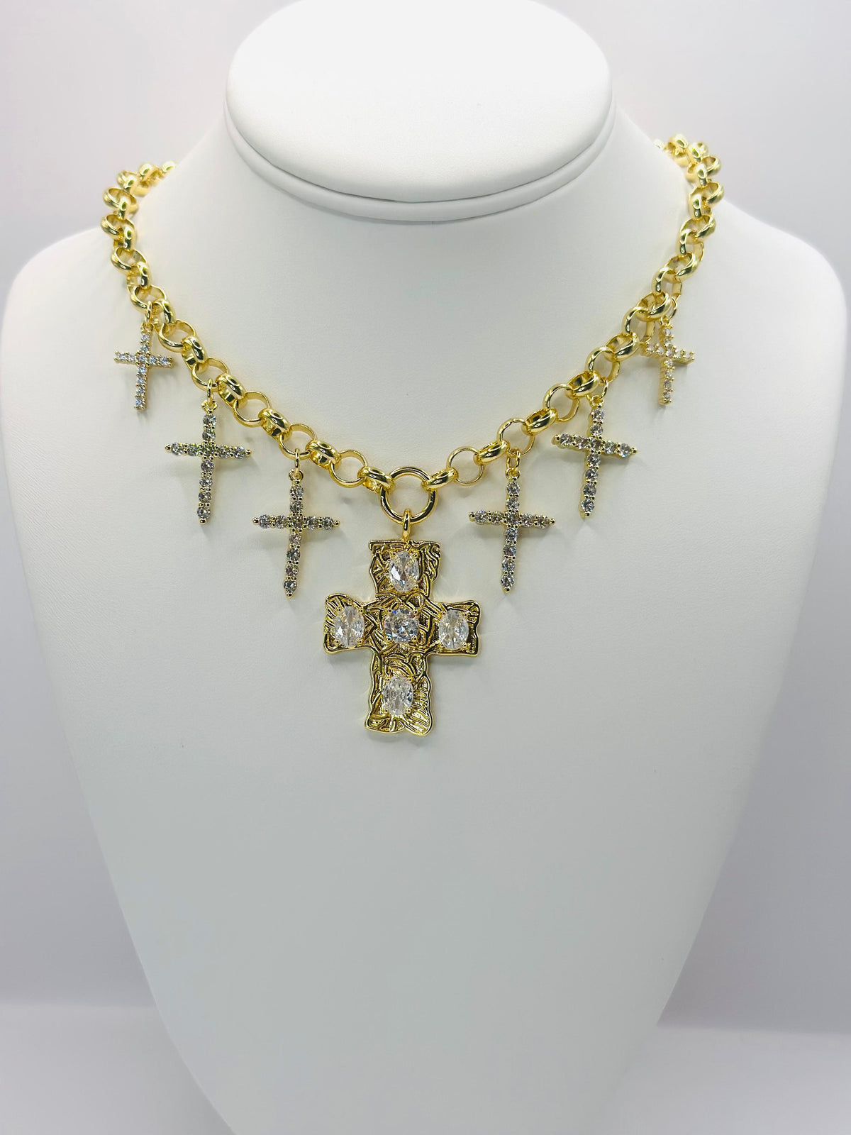 Dana Cross Gold Necklace