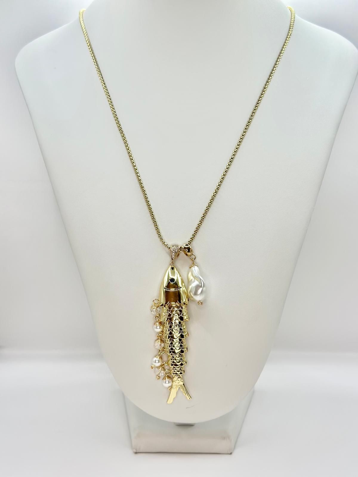 Fish Pearl Necklace