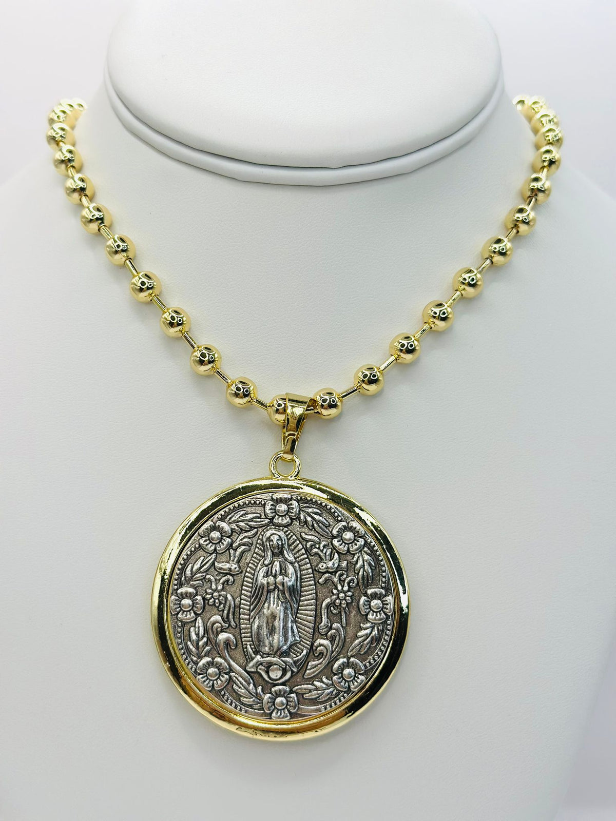 Medallon Virgen Guadalupe Necklace