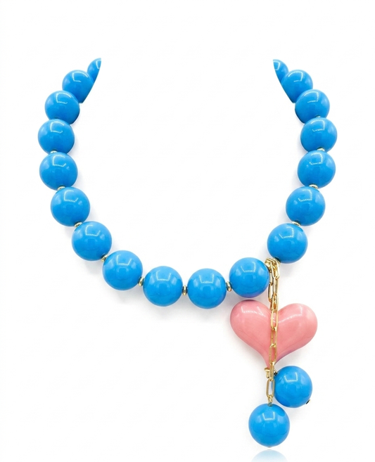 Candy Bom Heart Ligth blue and pink