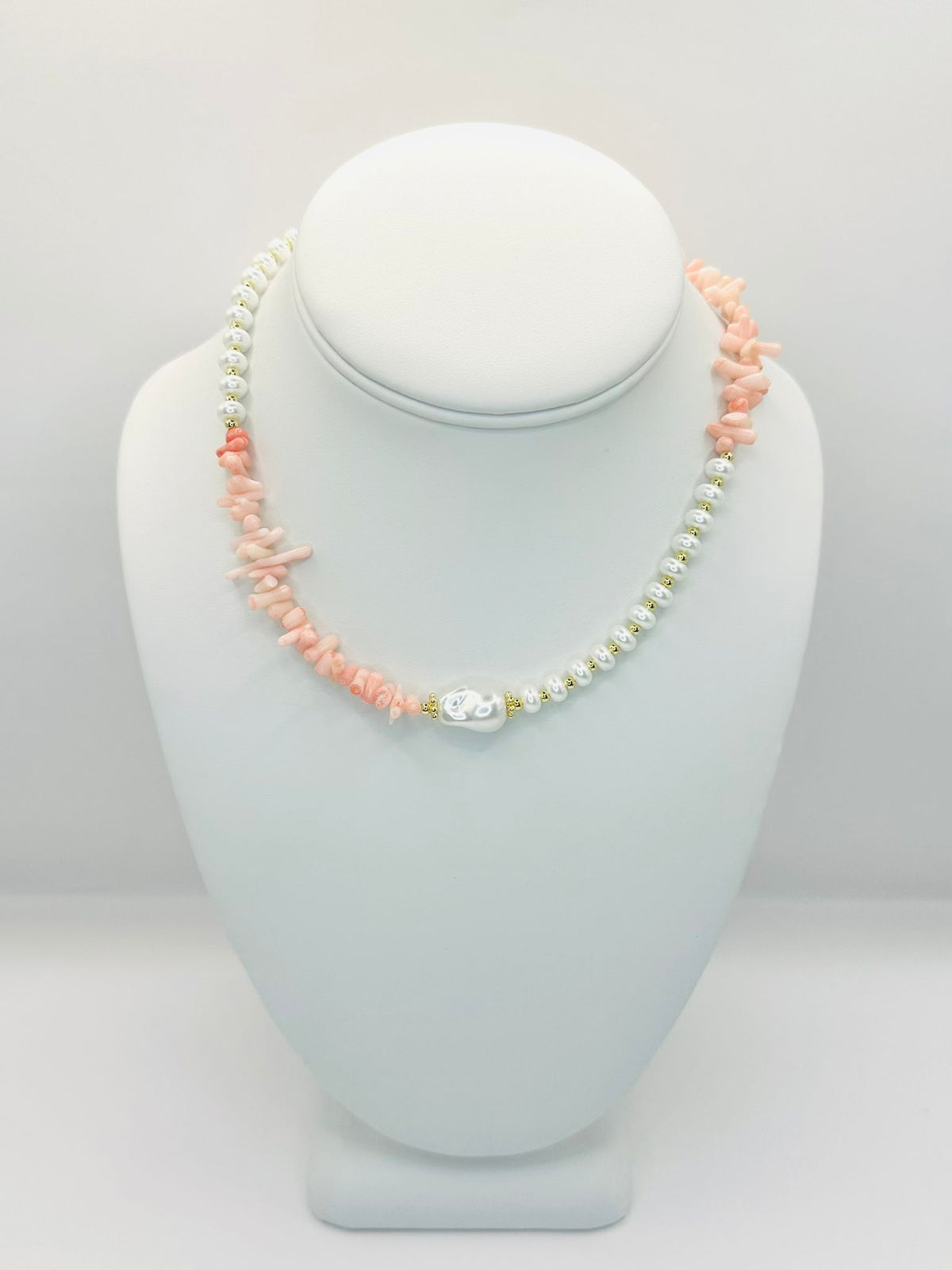 Coral and Pearl Choker