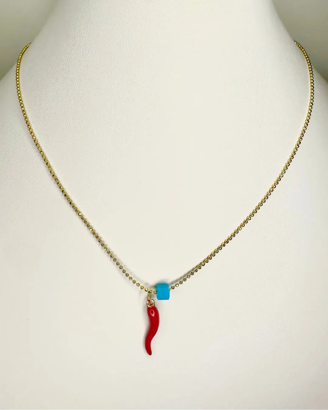 Mini Cornetto Red Necklace